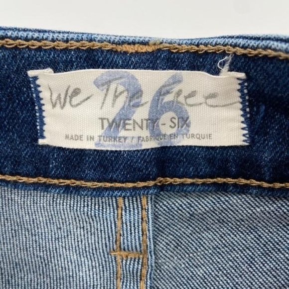 Free People High Rise Skinny Jean Size 26 Raw hem Jegging Dark Wash - Picture 10 of 14